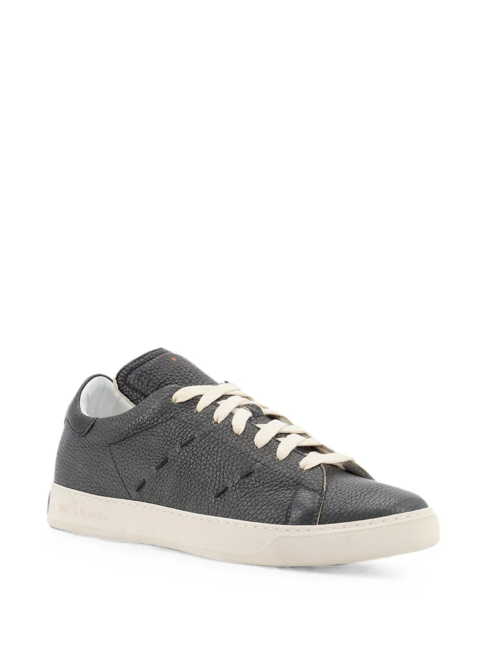 Kiton leather sneakers Zwart