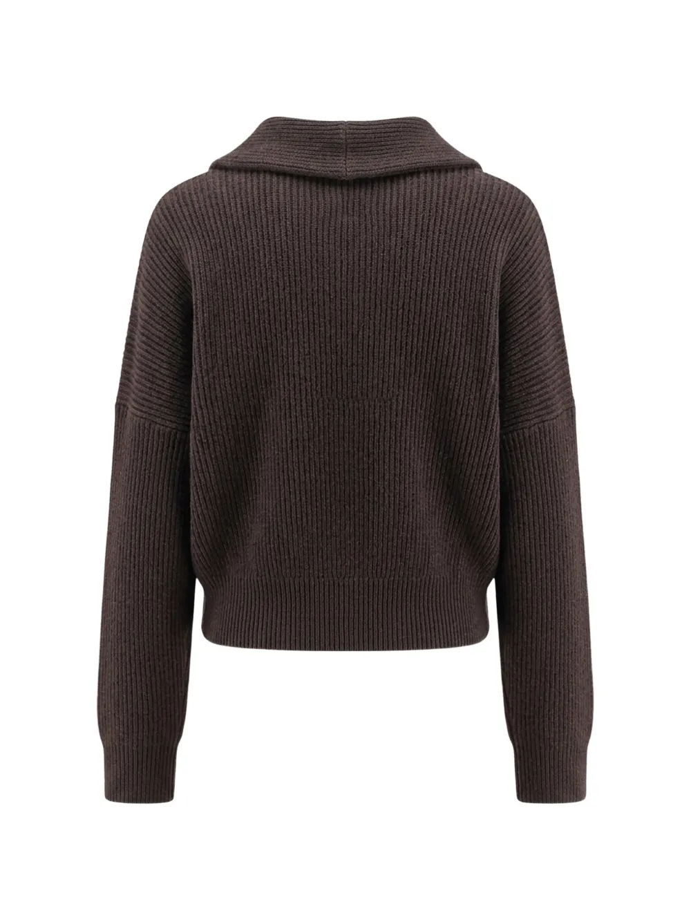 Brunello Cucinelli ribbed-knit shawl-collar Cardigan | Brown