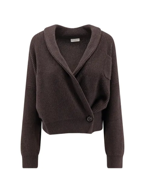 Brunello Cucinelli ribbed-knit shawl-collar cardigan