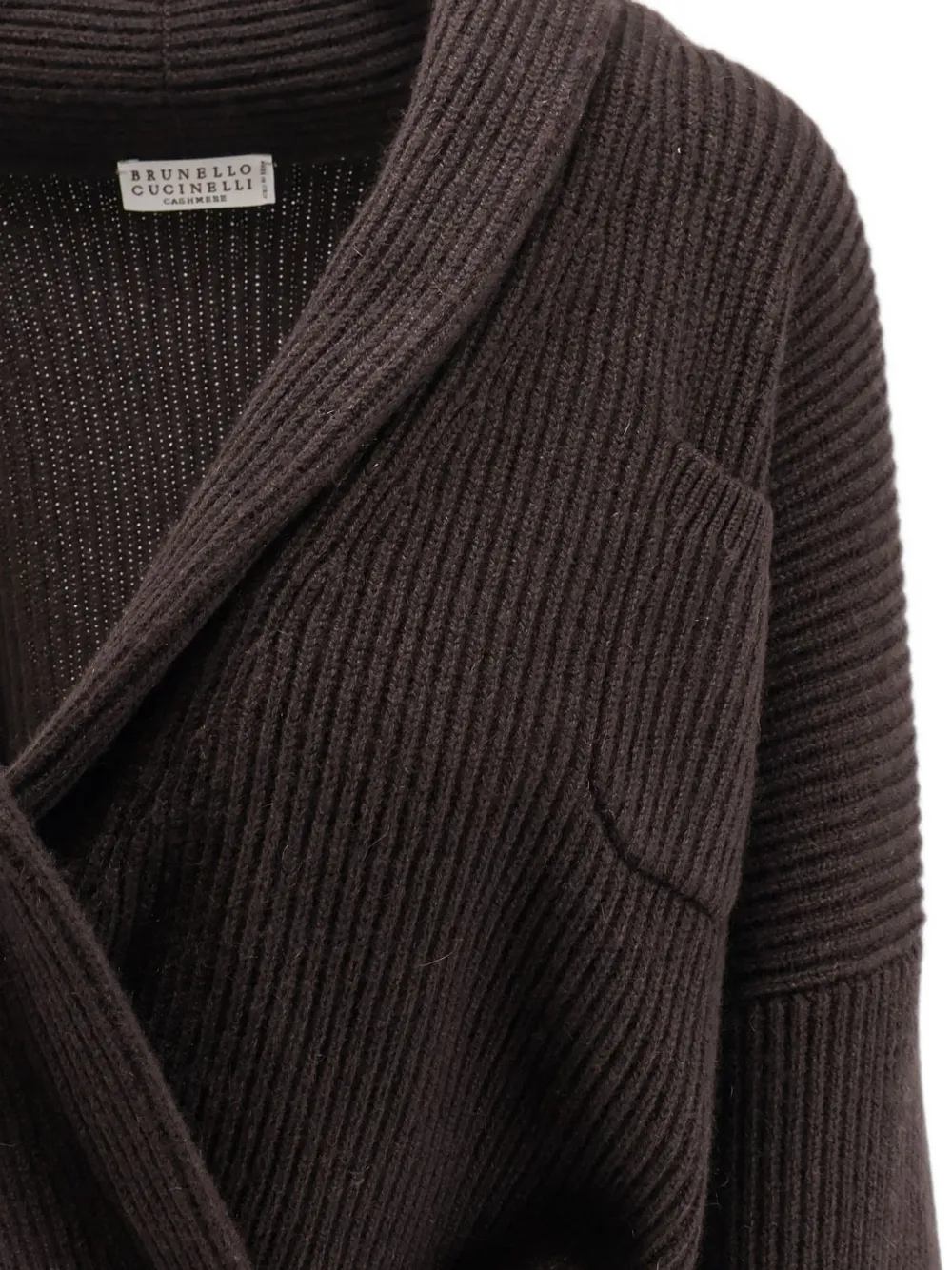 Brunello Cucinelli Vest met sjaalkraag Bruin