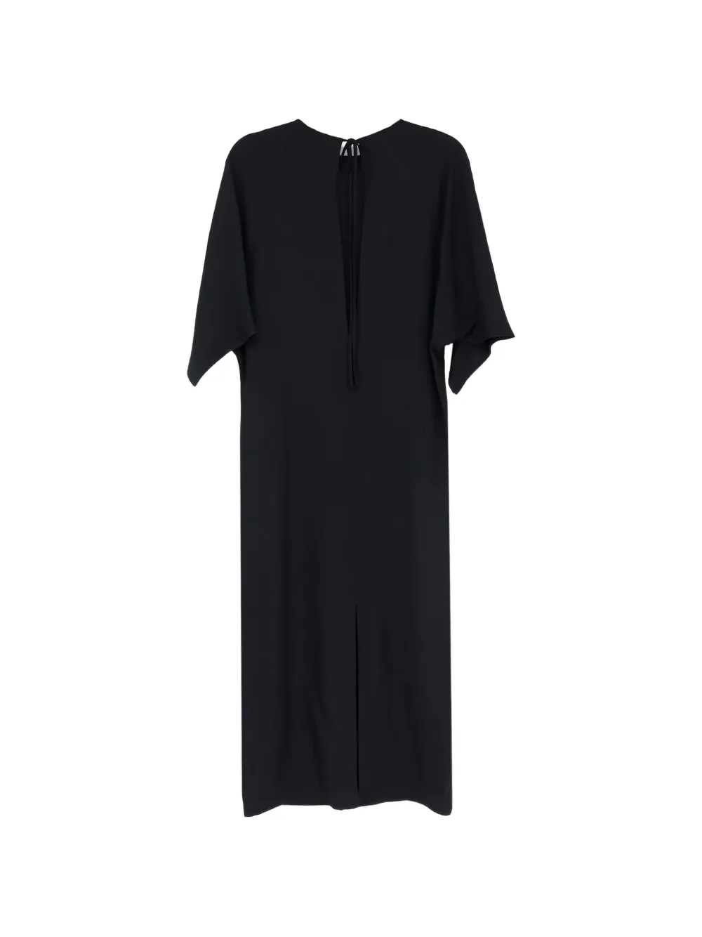 Stella McCartney Midi-jurk met split en asymmetrische mouwen Zwart