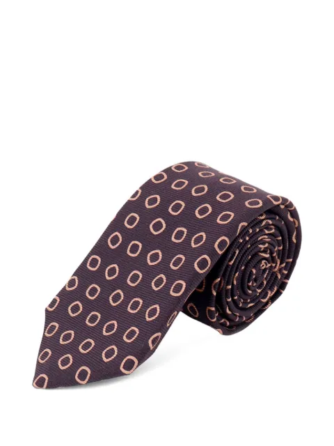 Kiton geometric-print tie