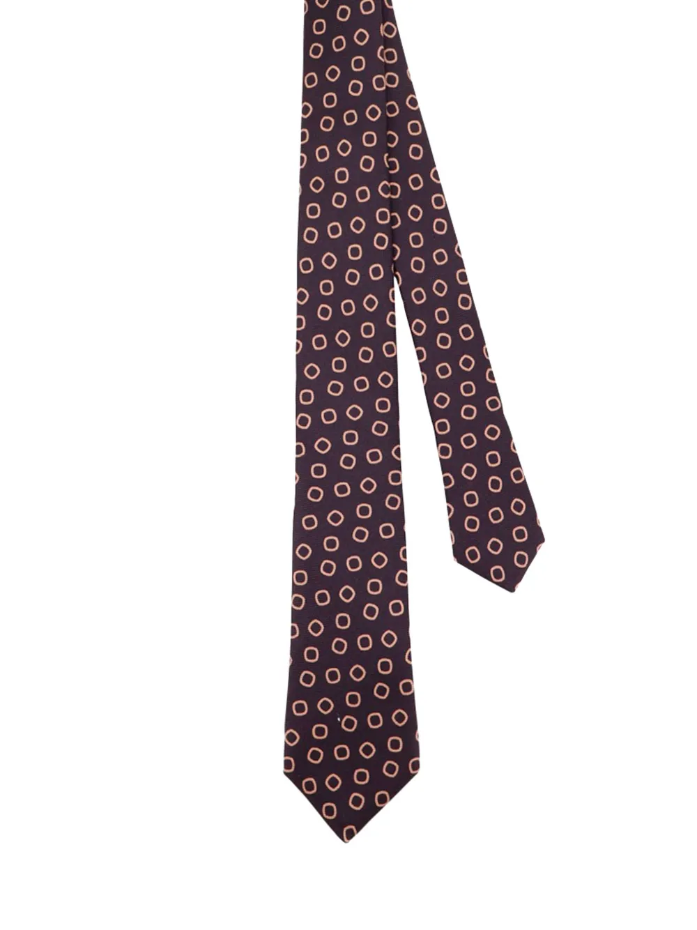 Kiton Stropdas met geometrische print Paars