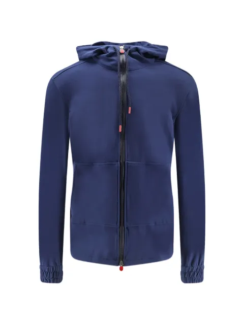 Kiton drawstring-hood zip-up hoodie