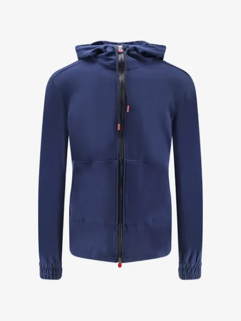 Kiton sudadera con capucha con cordones y cremallera