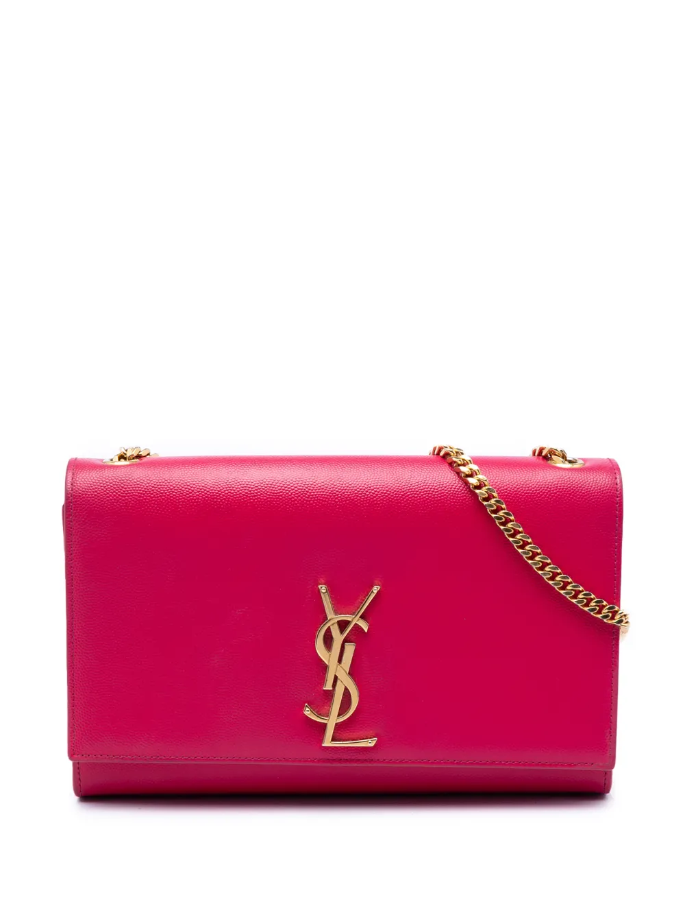 Saint Laurent Pre-Owned 2015 Medium Grain De Poudre Monogram Kate crossbody bag - Pink