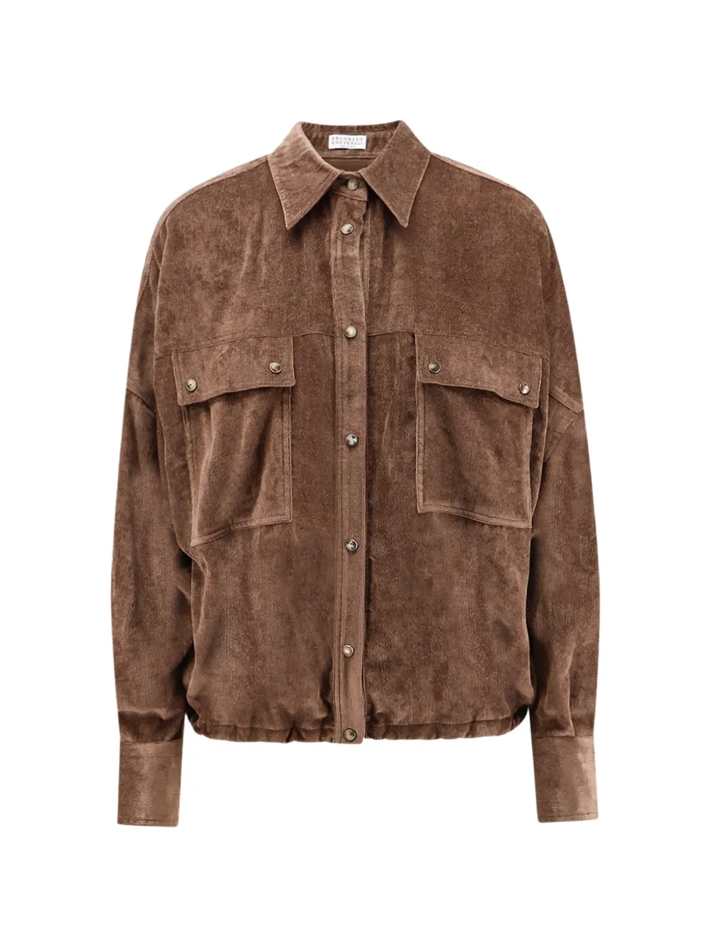 Brunello Cucinelli flap-pocket corduroy shirt - Brown