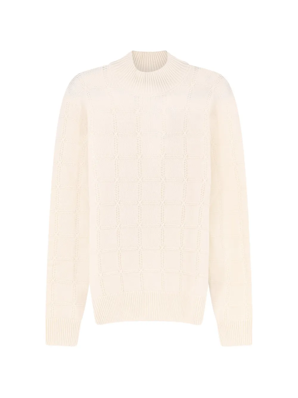BOSS mock-neck sweater in virgin wool and cashmere - Toni neutri
