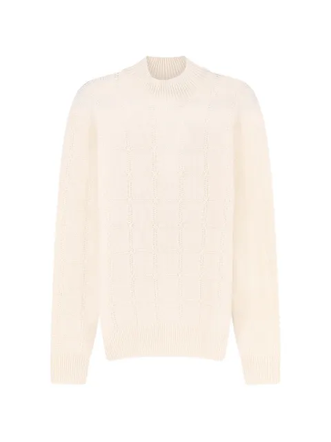BOSS mock-neck sweater in virgin wool and cashmere