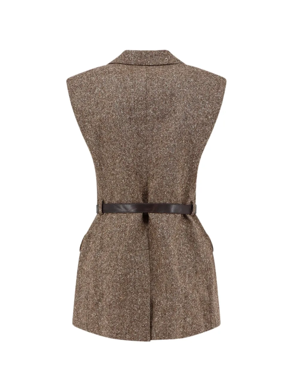 Brunello Cucinelli Gilet met dubbele rij knopen Bruin