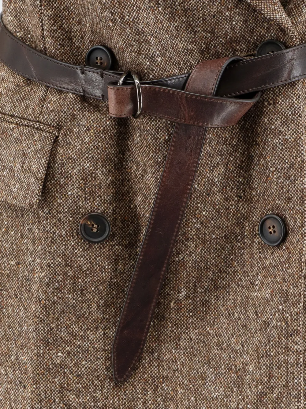 Brunello Cucinelli Gilet met dubbele rij knopen Bruin