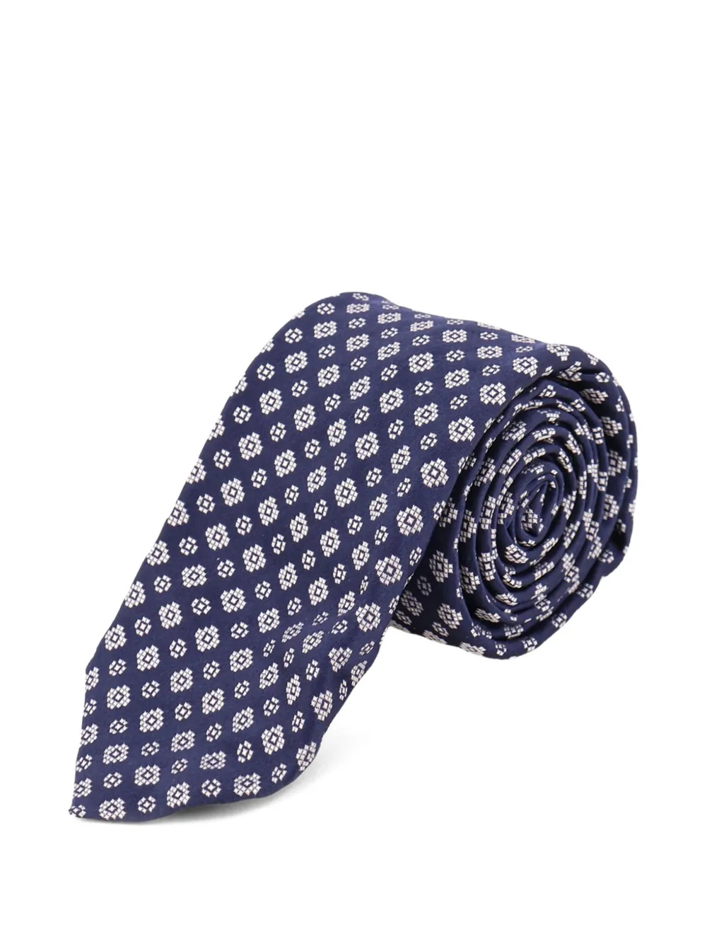 Kiton Ciro Paone stropdas met geometrische print Blauw