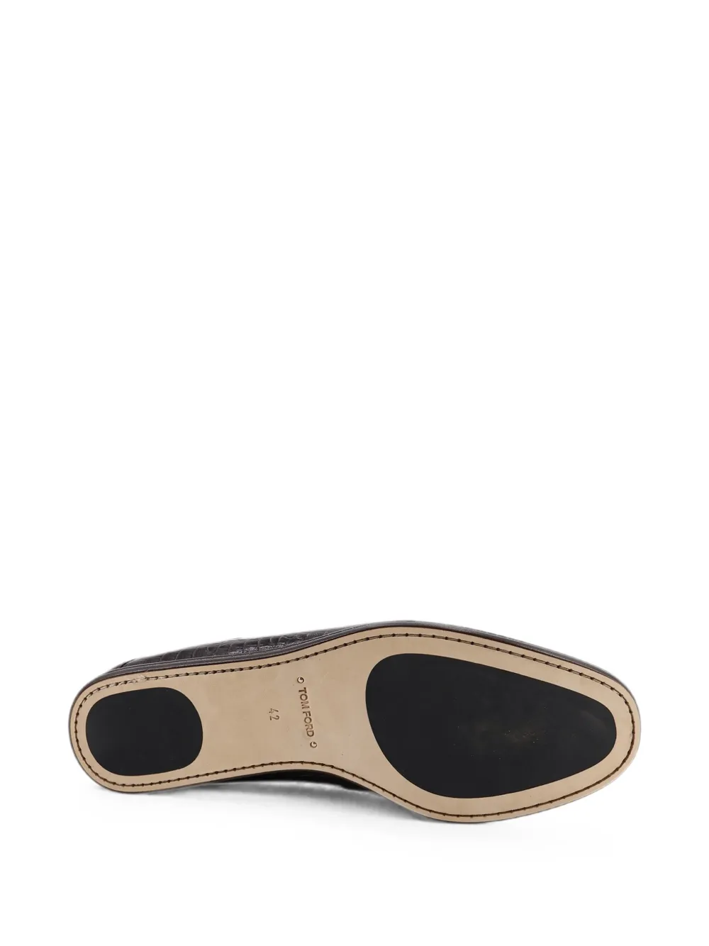 TOM FORD crocodile-effect penny loafers Bruin