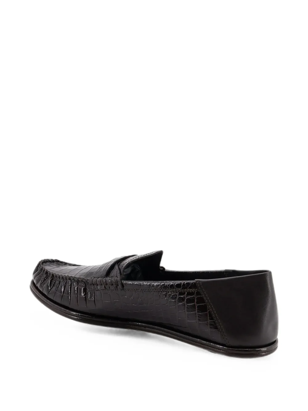 TOM FORD crocodile-effect penny loafers Bruin