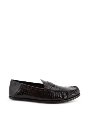 DRIES VAN NOTEN ポニーヘア ローファー | ブラック | FARFETCH JP