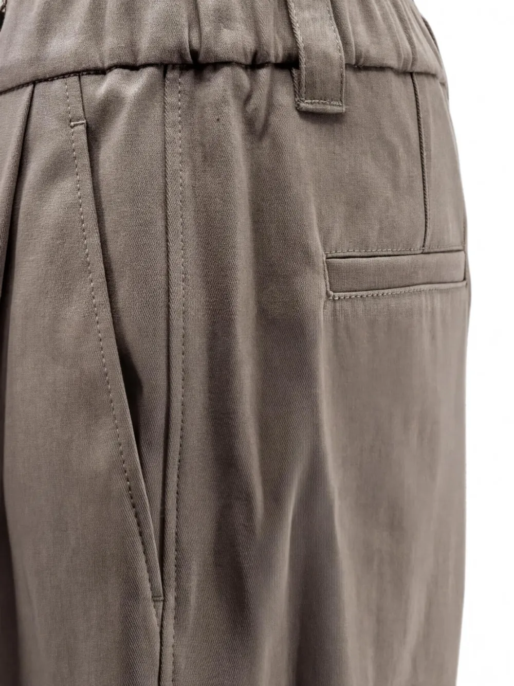 Brunello Cucinelli pleated wide-leg trousers Groen