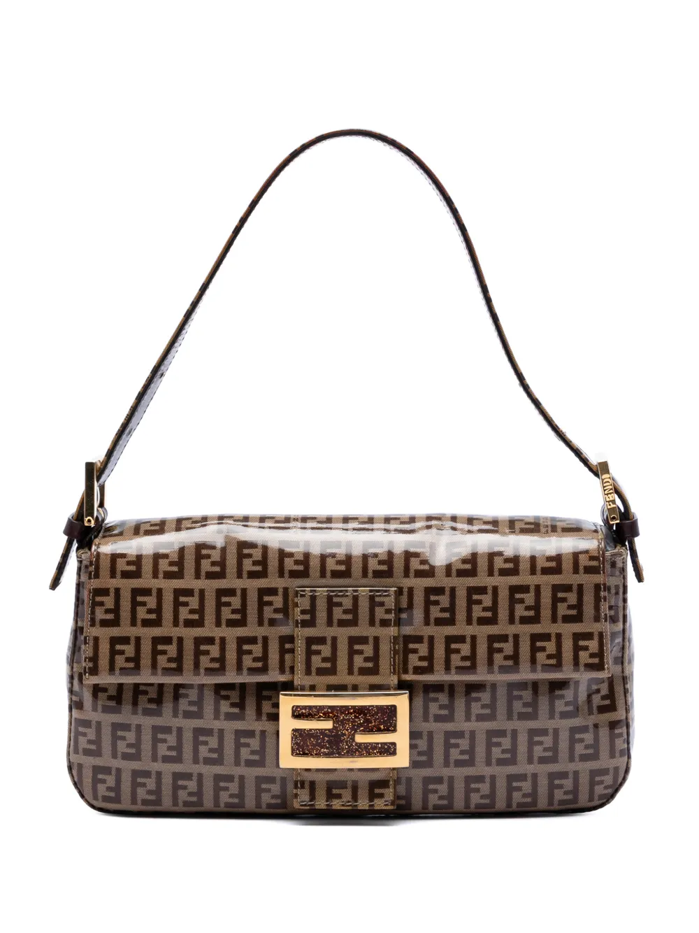 Fendi Pre-Owned 20th Century Zucchino Crystal Baguette shoulder bag - Marrone