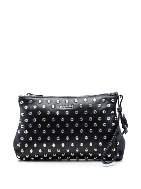 Prada Pre-Owned bolsa de mano de piel con apliques 2000-2013