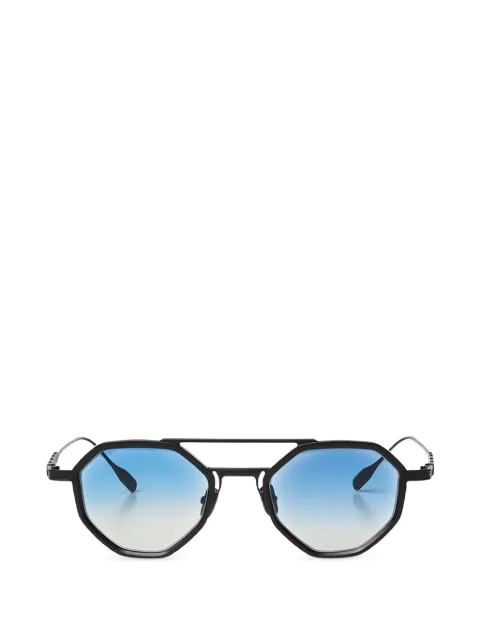 Capote geometric-frame double-bridge sunglasses