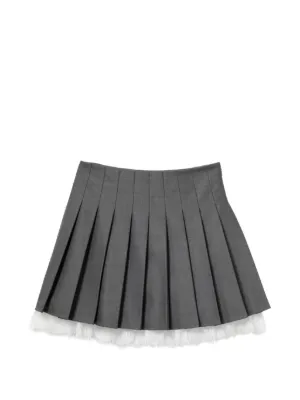 FottsFotts PLEATED SKIRT グレー S 新品 SHUSHU/TONG draped-waist Pleated Skirt | Grey | FARFETCH