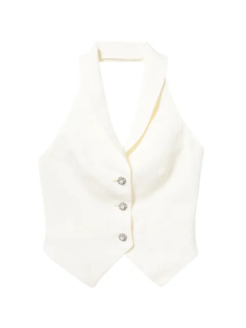 Self-Portrait crystal-embellished top