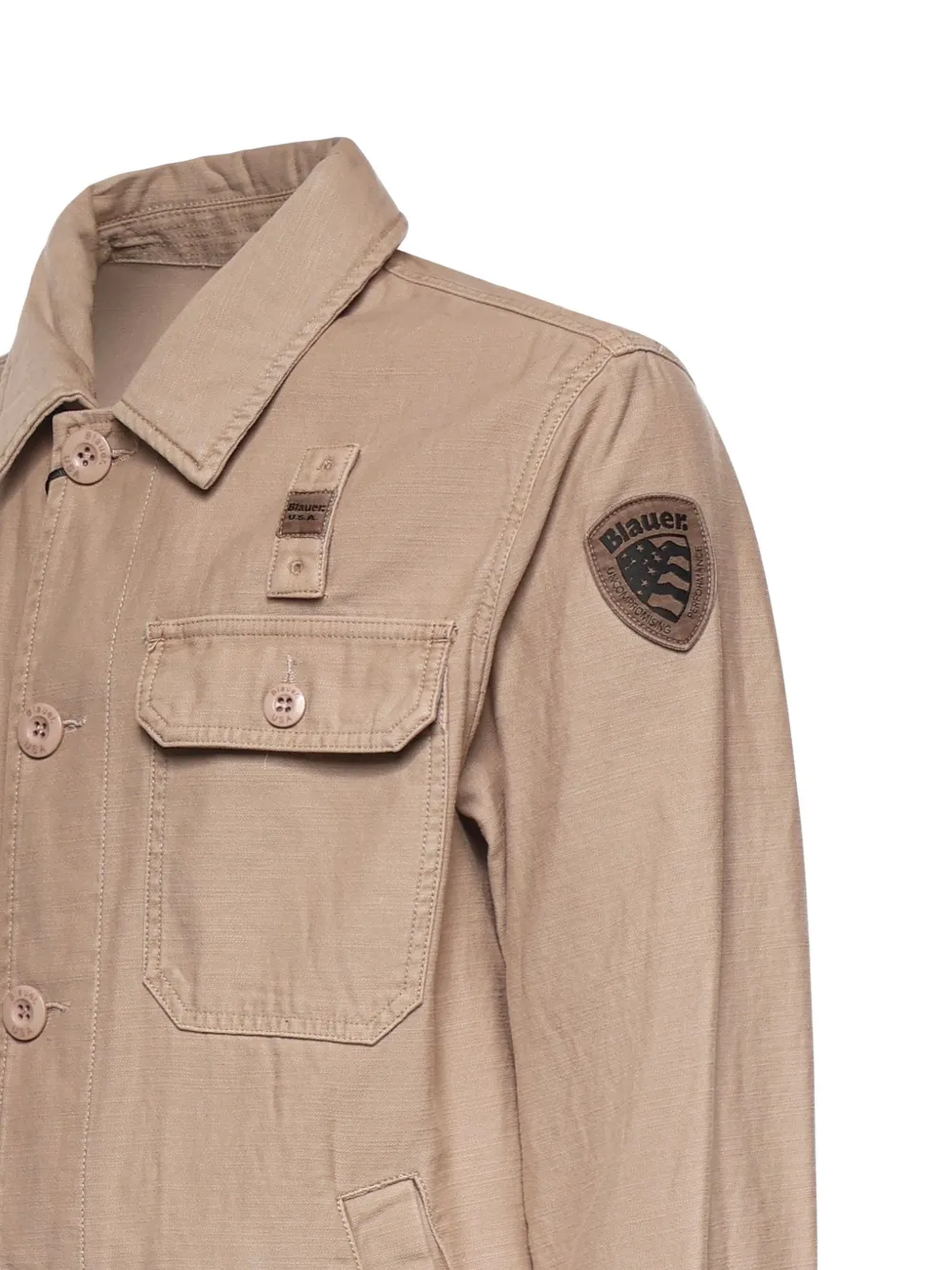 Blauer Goodale Logo-patch Jacket In Neutral