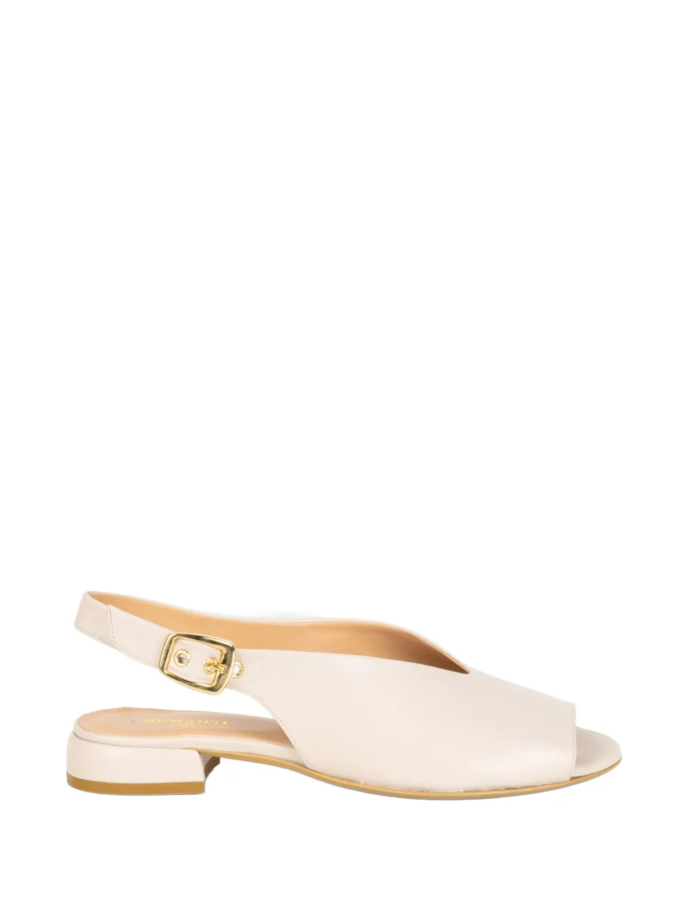 Status Buckle-fastening Slingback Sandals In Neutral