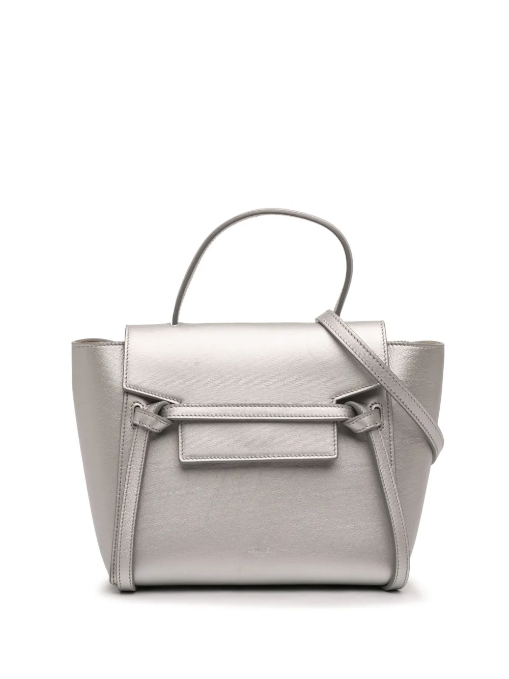 Celine Pre-Owned 2018 Nano Laminated Calfskin Belt Bag satchel - Silver