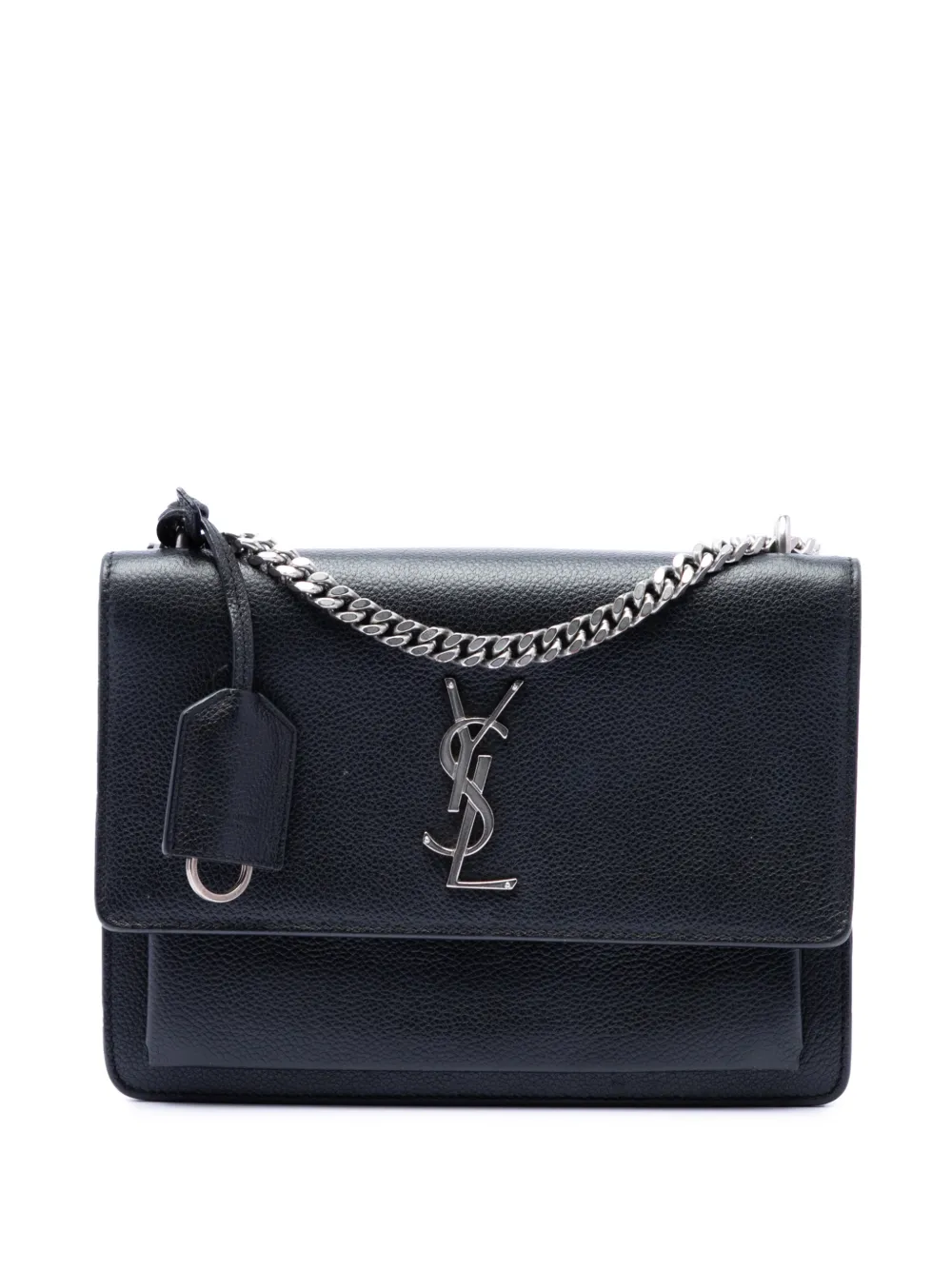 Saint Laurent Pre-Owned 2016 Medium Grained Calfskin Monogram Sunset crossbody bag - Black