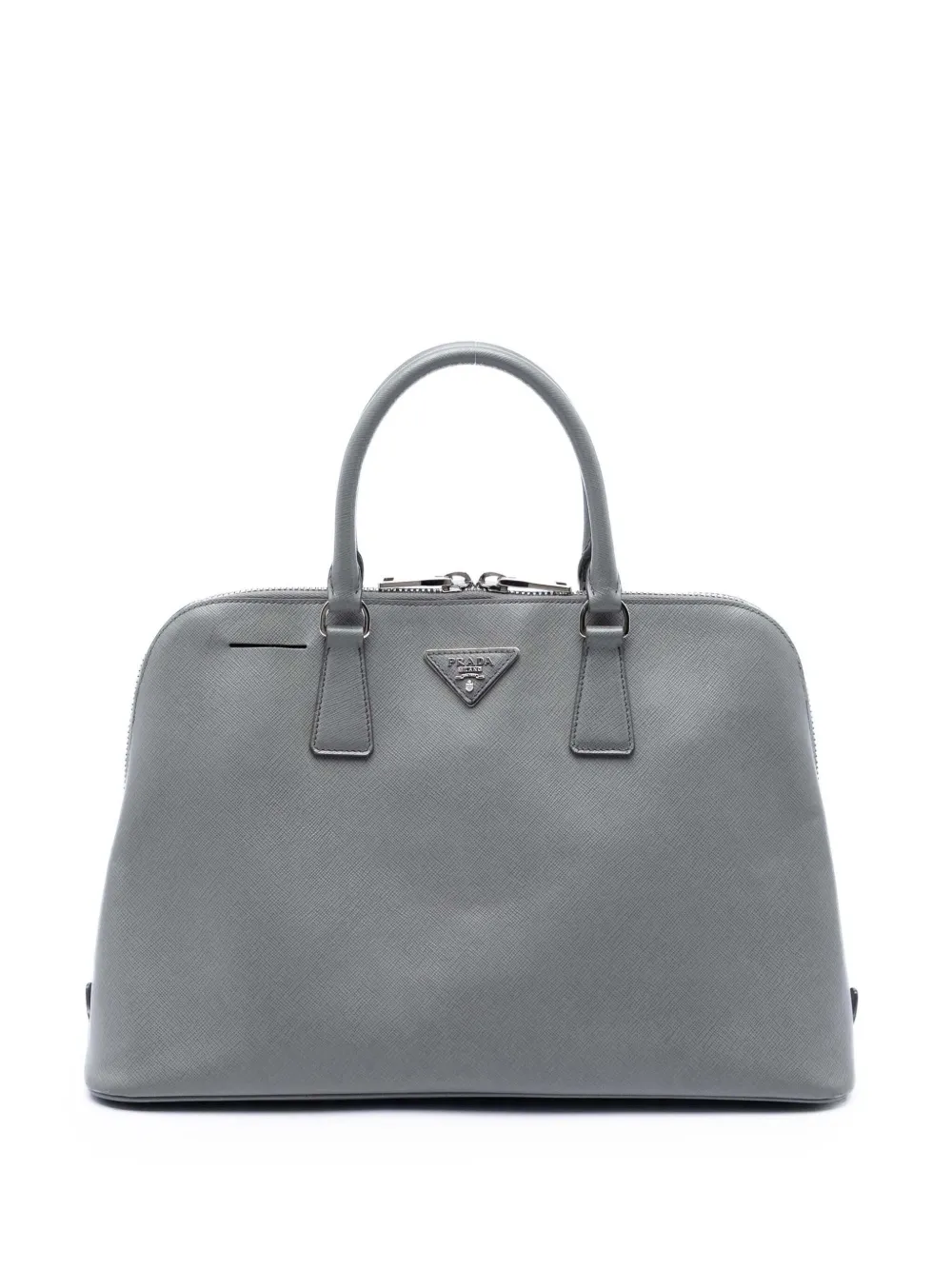 Prada Pre-Owned 2013-2015 Large Saffiano Lux Promenade satchel - Grigio