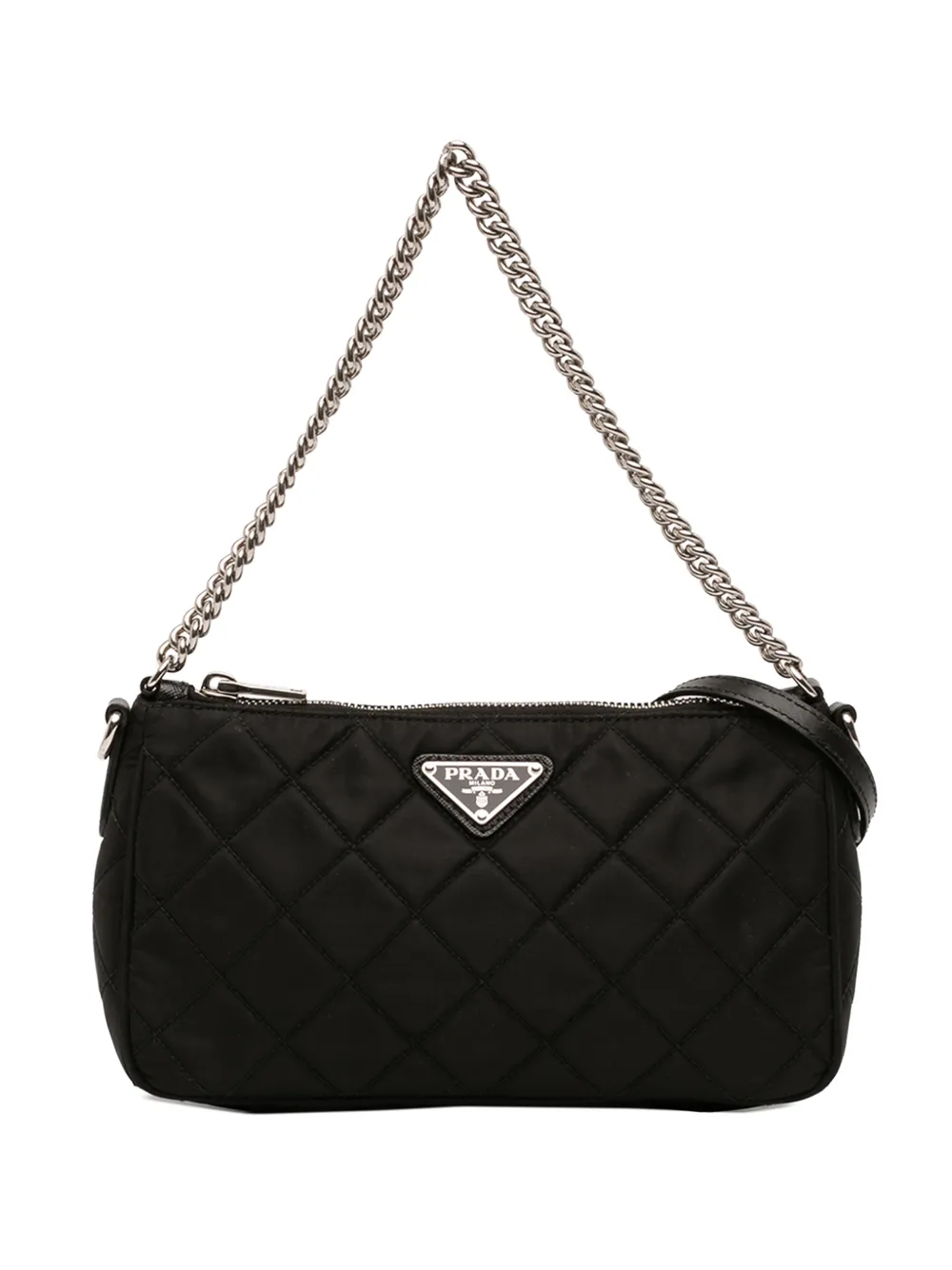 Prada Pre-Owned 2013-2026 Impuntu Tessuto satchel - Nero