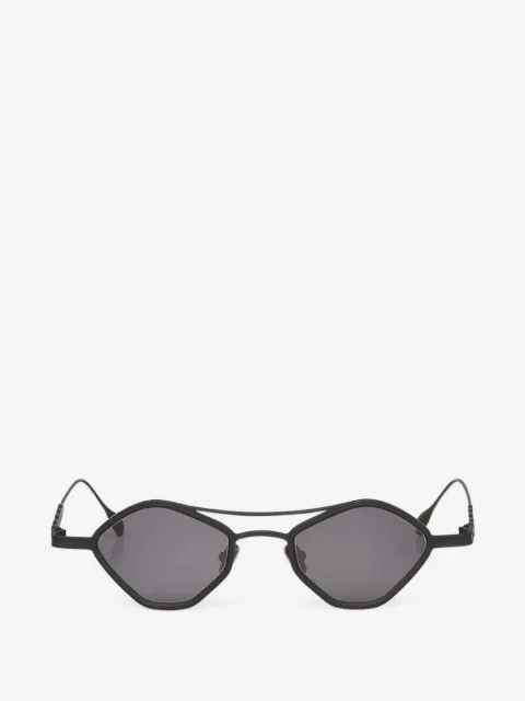 Capote geometric-frame double-bridge sunglasses