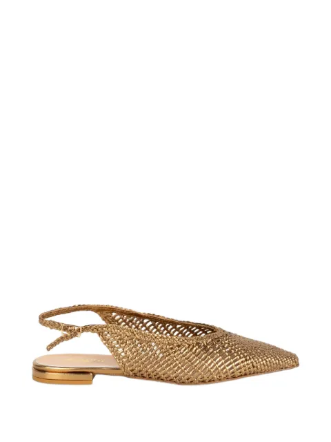 STATUS woven slingback mule