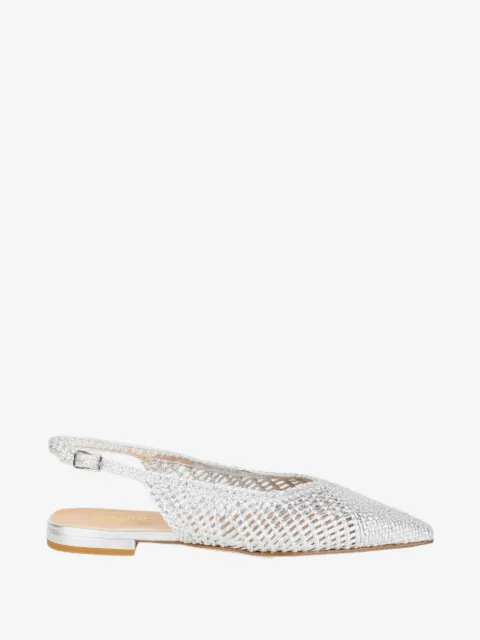 STATUS Intreccio slingback mules
