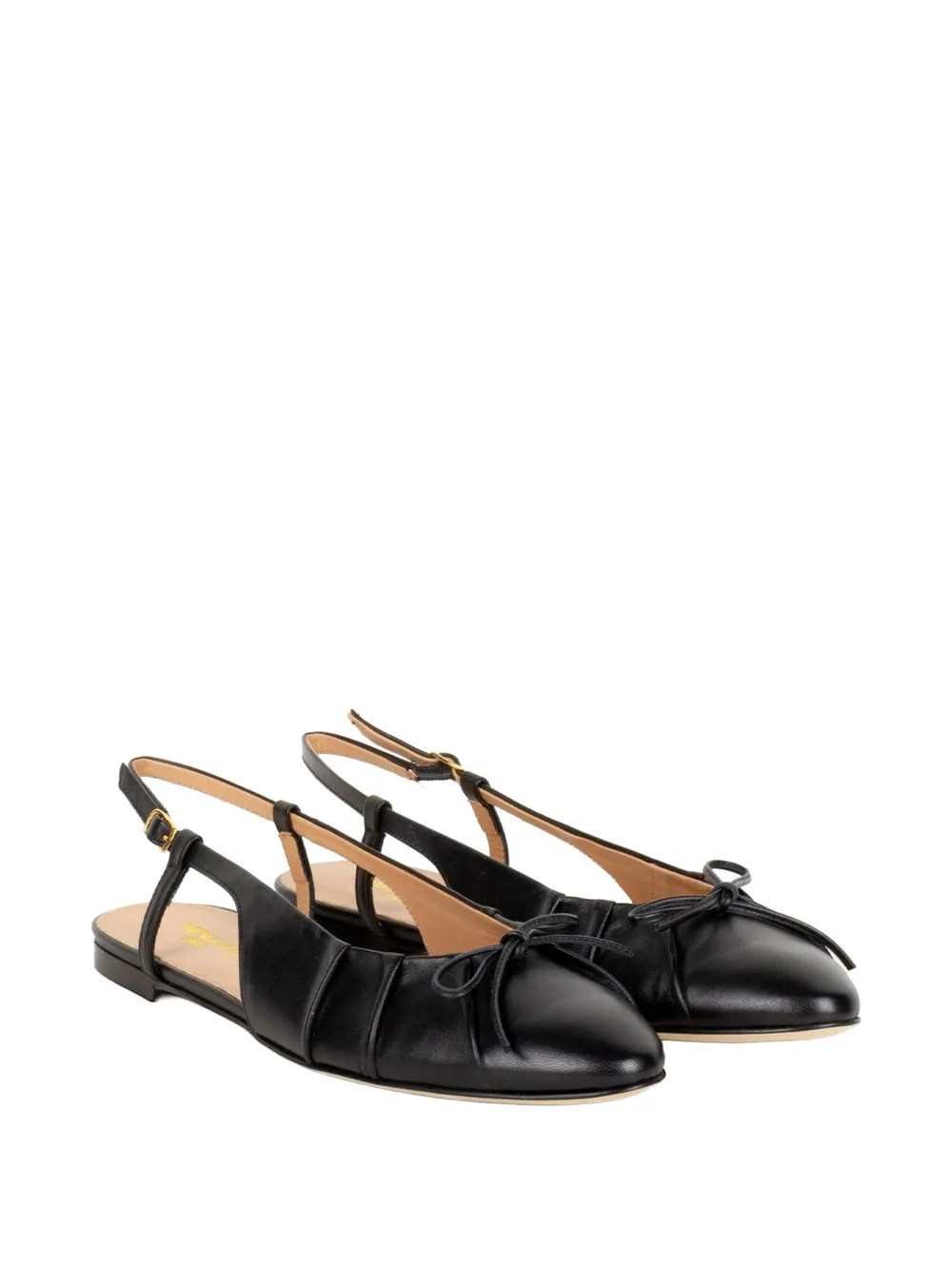 Status Bow-detail Pleated Mules In Black