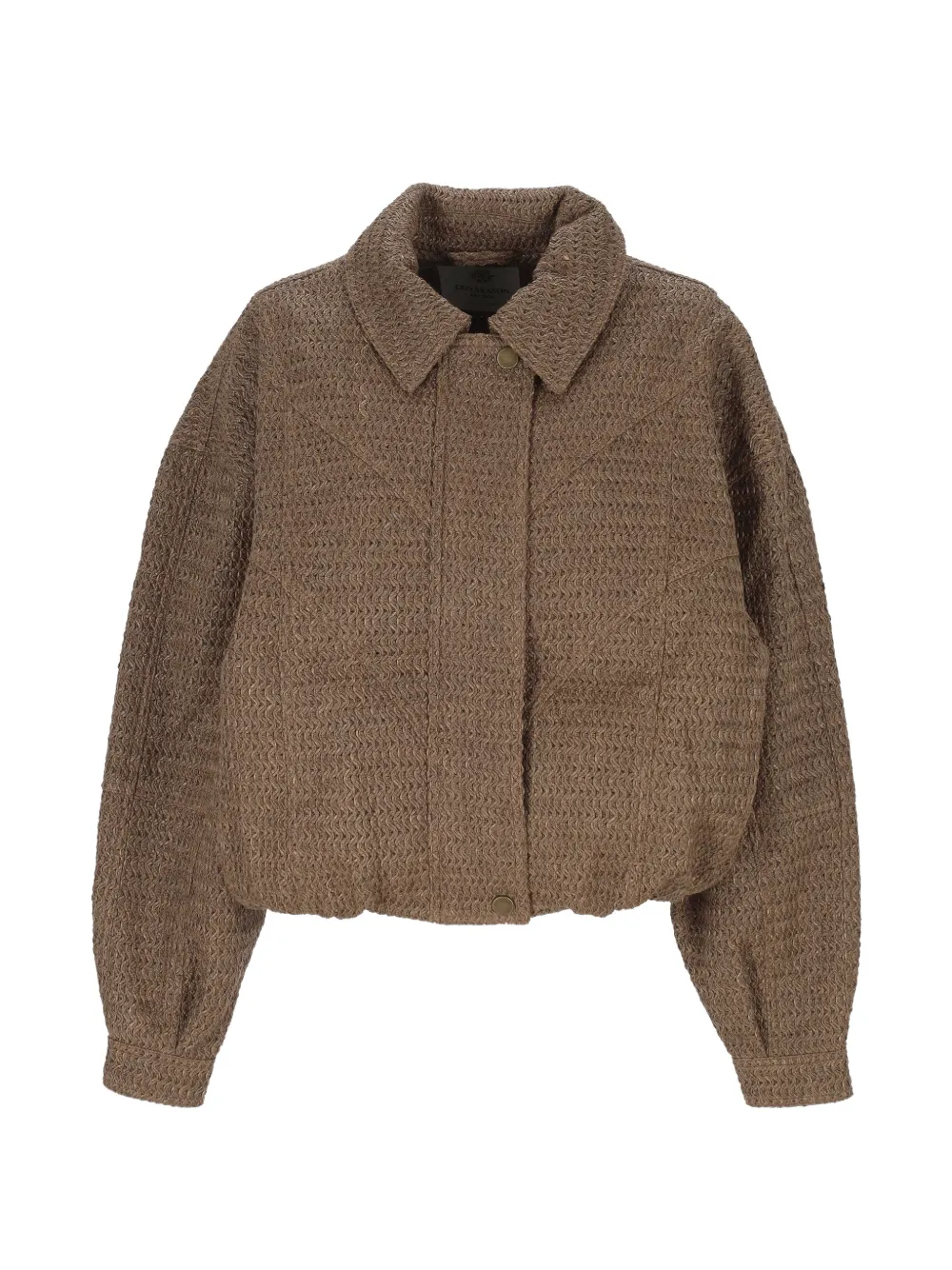 LEO SEASON Ana textured-finish jacket - Marrone