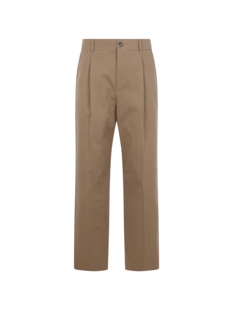 Valentino Garavani pleated logo-embroidered trousers