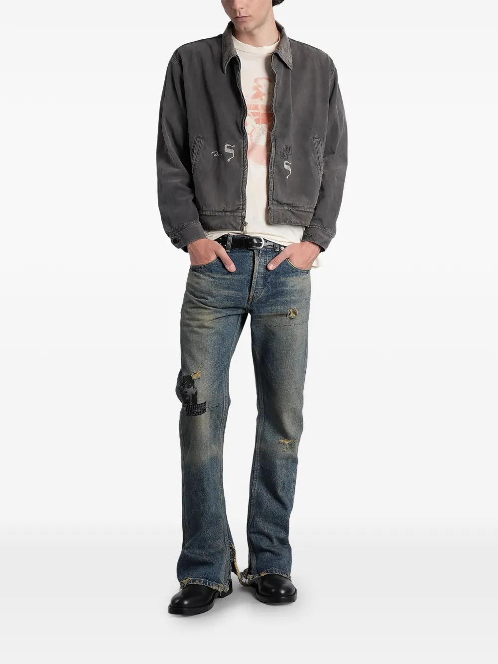 Enfants Riches Déprimés Gerafeld denim jack Grijs
