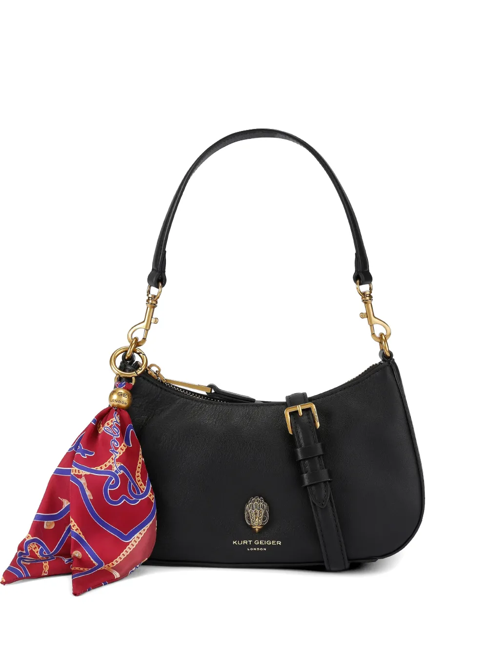 Kurt Geiger London Sloane eagle-head leather shoulder bag - Nero