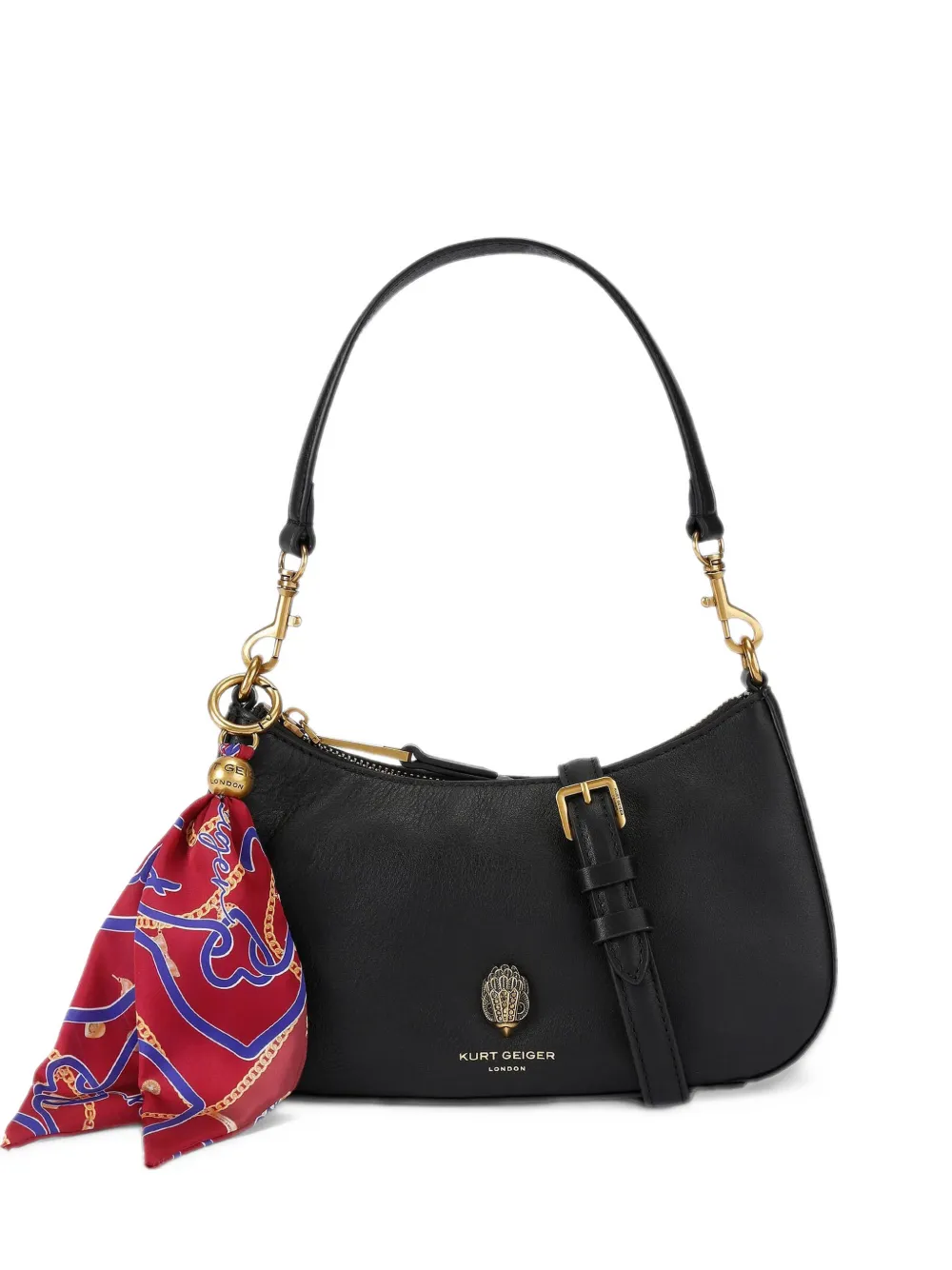 Kurt Geiger London Sloane eagle-head leather shoulder bag - Nero