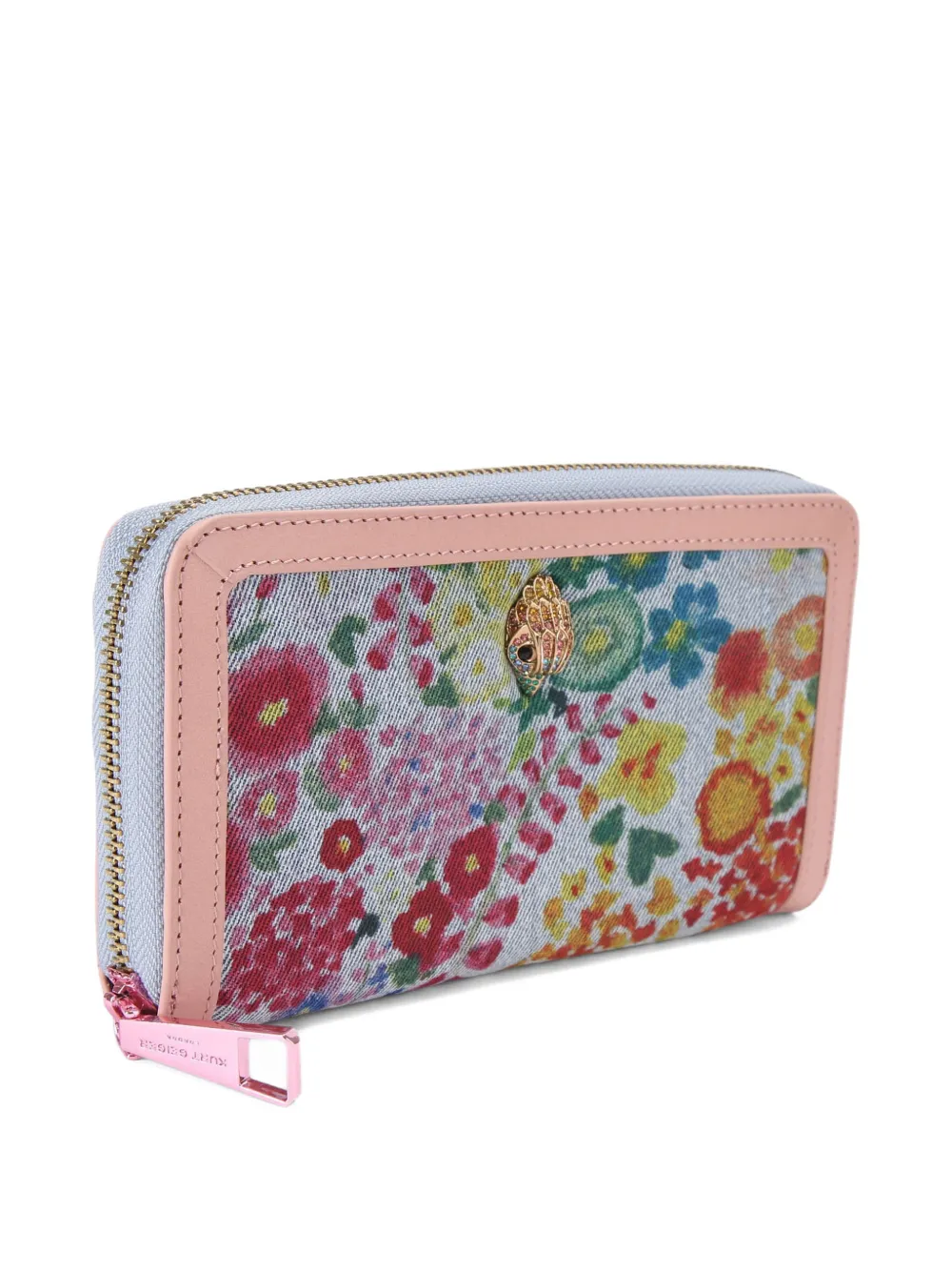 Kurt Geiger London Shoreditch portemonnee met bloemenprint Blauw