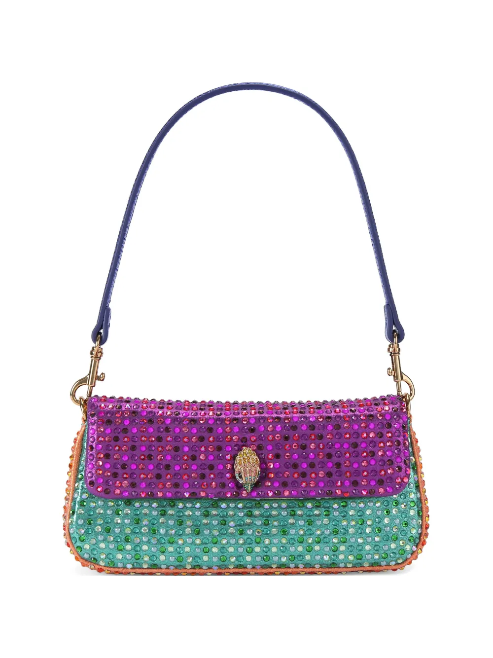 Kurt Geiger London Pickle crystal-embellished shoulder bag - Viola