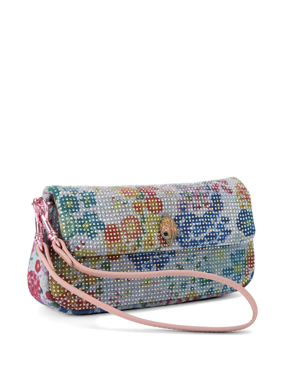 Kurt Geiger London Schoudertas verfraaid met kristallen en bloemen-print Blauw