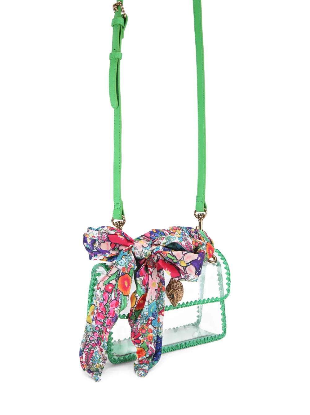 Kurt Geiger London Kensington clutch met sjaaldetail Groen
