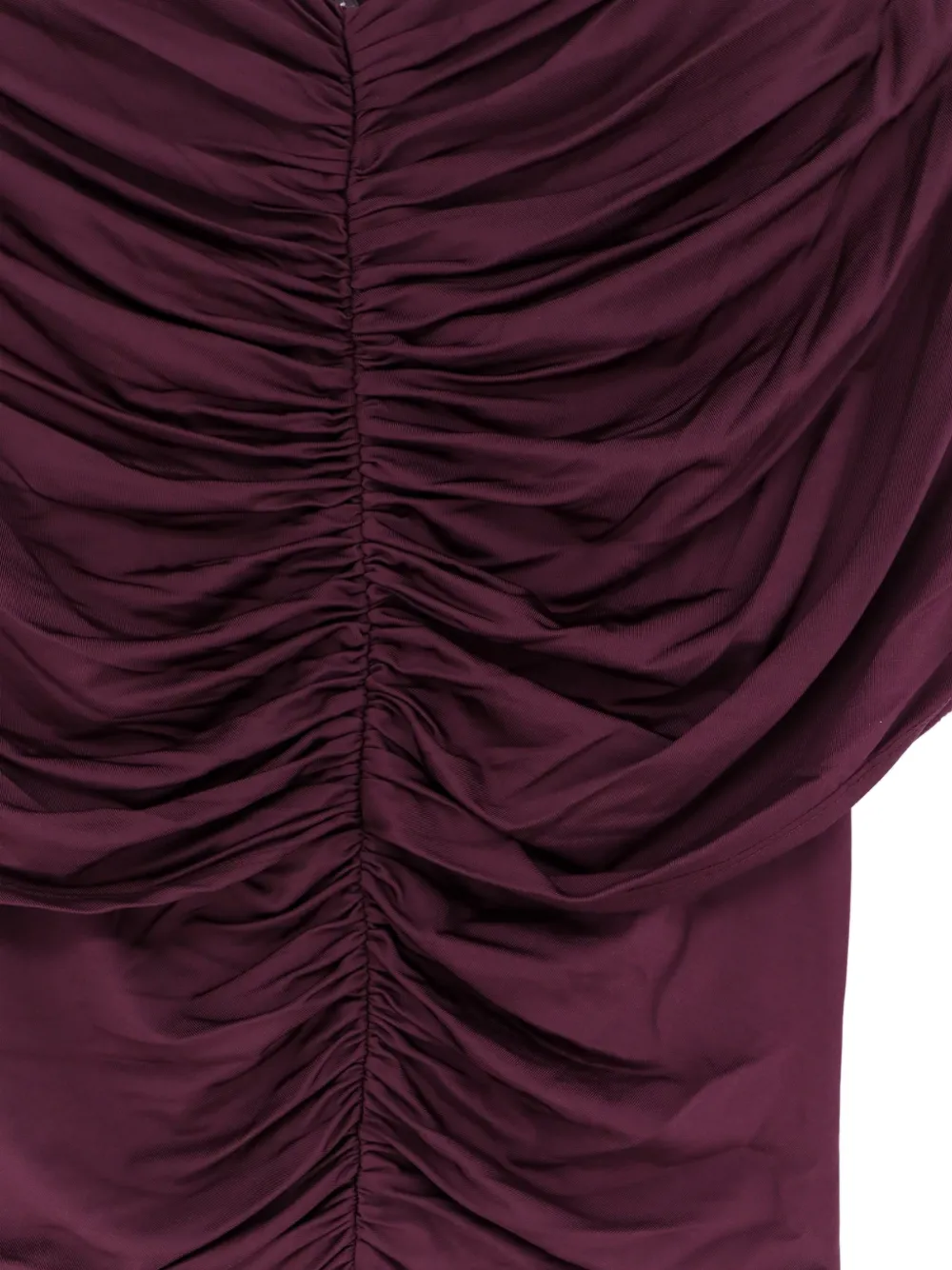 Self-Portrait Off-shoulder maxi-jurk met ruches Paars