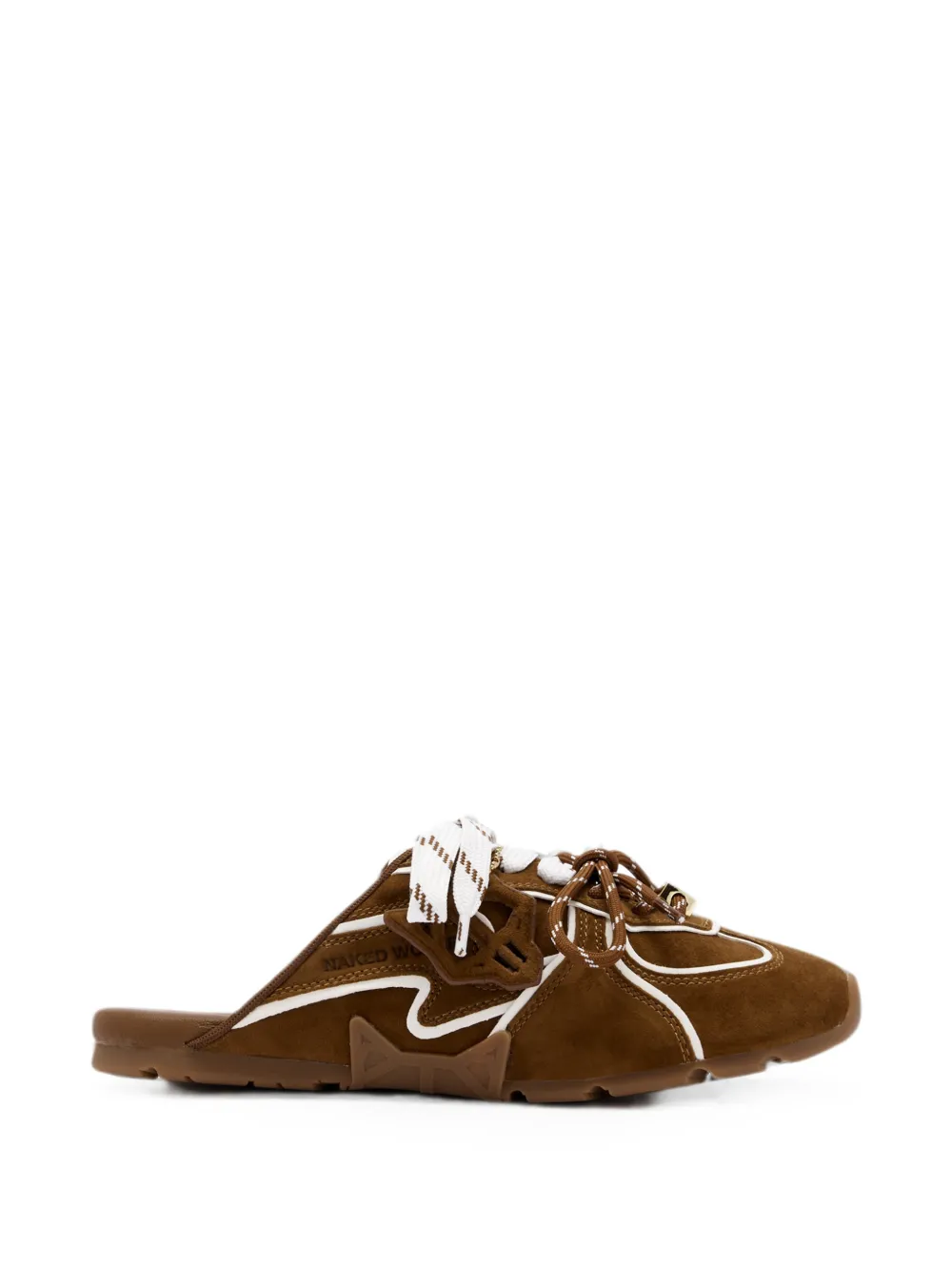 Naked Wolfe Admire Suede Mules In Brown