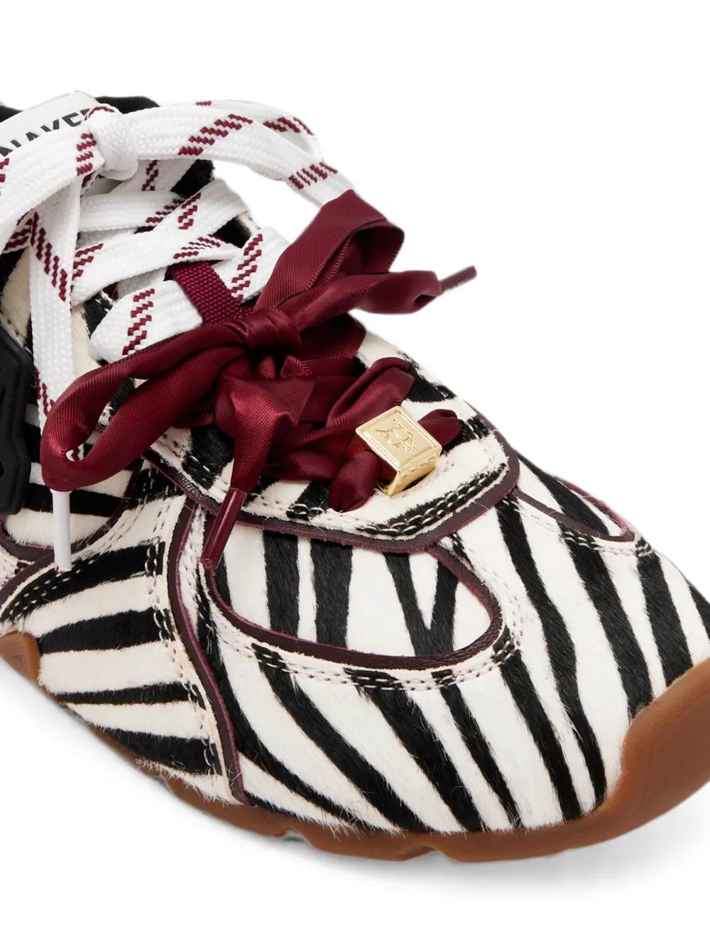 NAKED WOLFE Adored zebra-print sneakers Wit