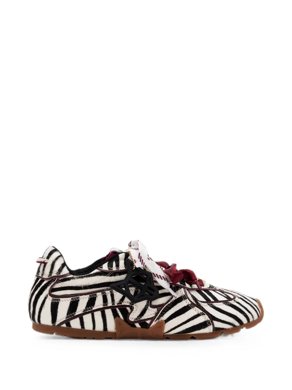 NAKED WOLFE Adored zebra-print sneakers Wit