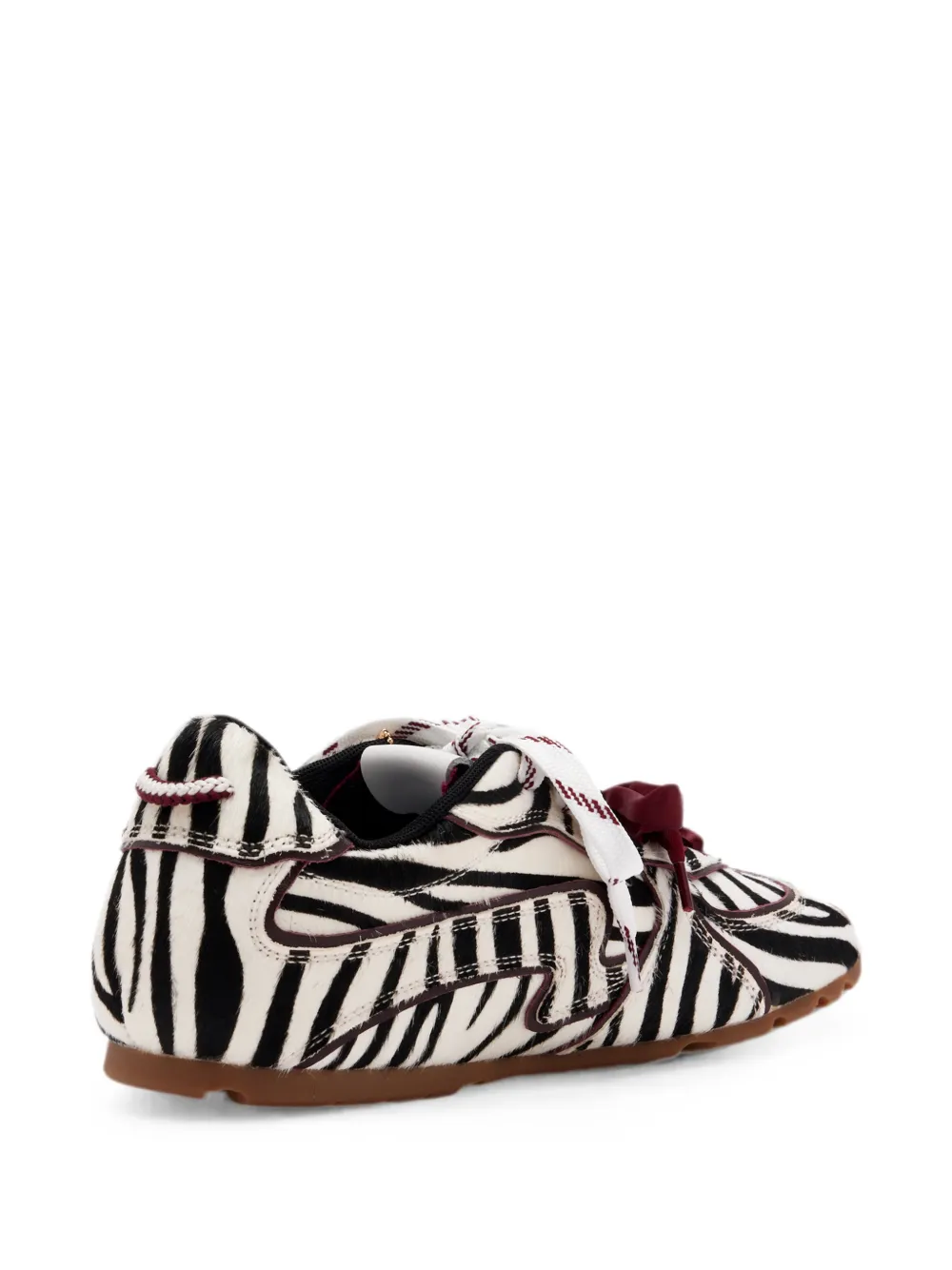 NAKED WOLFE Adored zebra-print sneakers Wit
