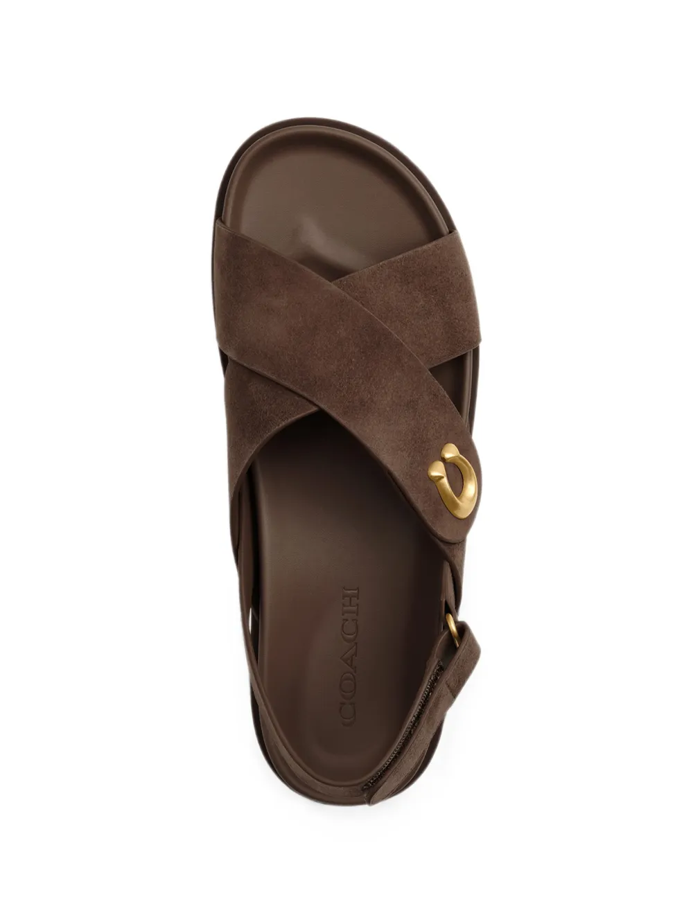 Coach logo-plaque crossover-strap sandals Bruin